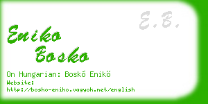 eniko bosko business card
